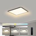 Brilagi - LED regulējama griestu lampa SLIMFRAME LED/36W/230V 45x45 cm 3000-6000K melna + tālvadība