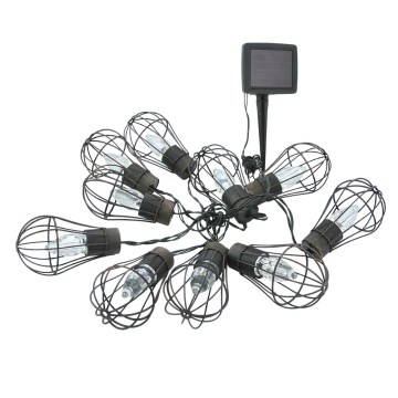 LED Saules enerģijas āra virtene 10xLED/1,2V 300 mAh 3,8 m IP44