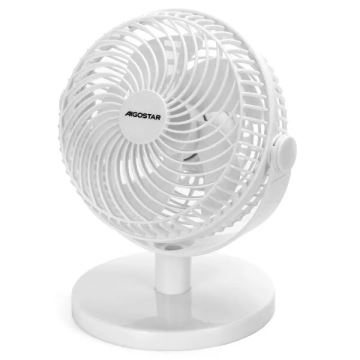 Aigostar - Galda ventilators 3W/5V balta