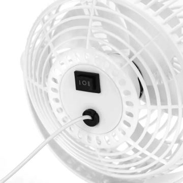 Aigostar - Galda ventilators 3W/5V balta