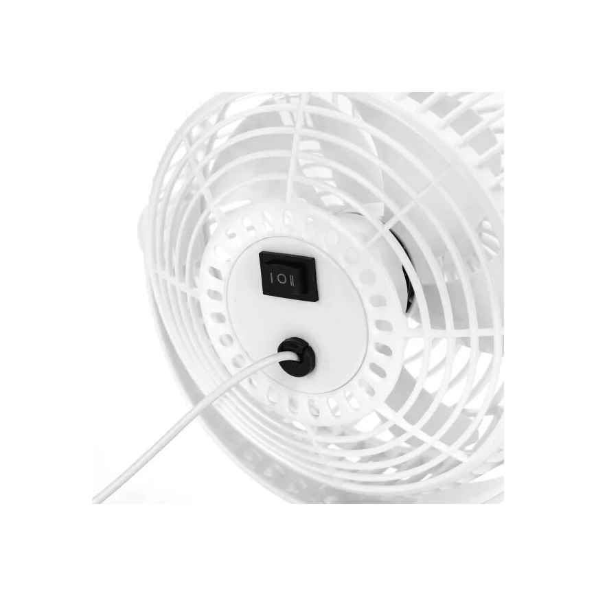 Aigostar - Galda ventilators 3W/5V balta