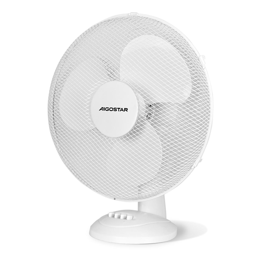 Aigostar - Galda ventilators 40W/230V balta