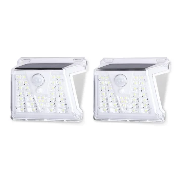 Aigostar - KOMPLEKTS 2x LED Āra saules enerģijas lampa ar sensoru LED/1,48W/3,7V IP65