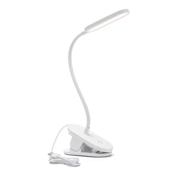 Aigostar - LED Aptumšojama galda lampa ar stiprinājumu LED/2,5W/5V balta