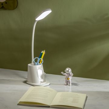 Aigostar - LED Aptumšojama, lādējama galda lampa LED/2,8W/5V 1800mAh 3000/5000K balta