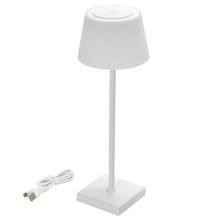 Aigostar - LED Aptumšojama uzlādējama āra galda lampa LED/4W/5V 3600mAh balta IP54