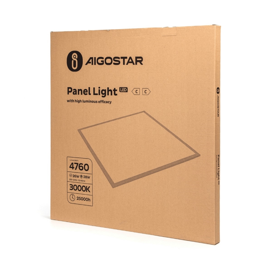 Aigostar - LED Iegremdējams panelis LED/28W/230V 62x62 cm 3000K