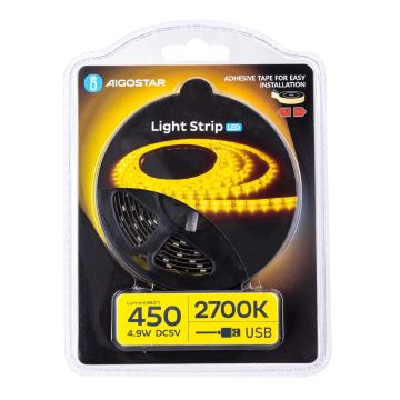 Aigostar - LED Josla 2m LED/4,9W/5V 2700K IP65