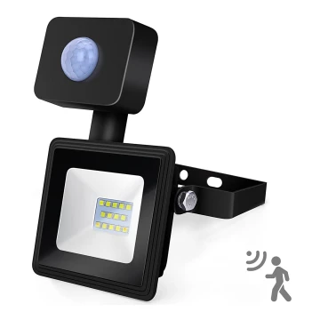 Aigostar - LED Prožektors ar sensoru LED/10W/230V 6400K IP65 melna