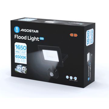 Aigostar - LED Prožektors ar sensoru LED/20W/230V 6500K IP65