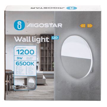 Aigostar - LED Sienas lampa LED/9W/230V 6500K balta