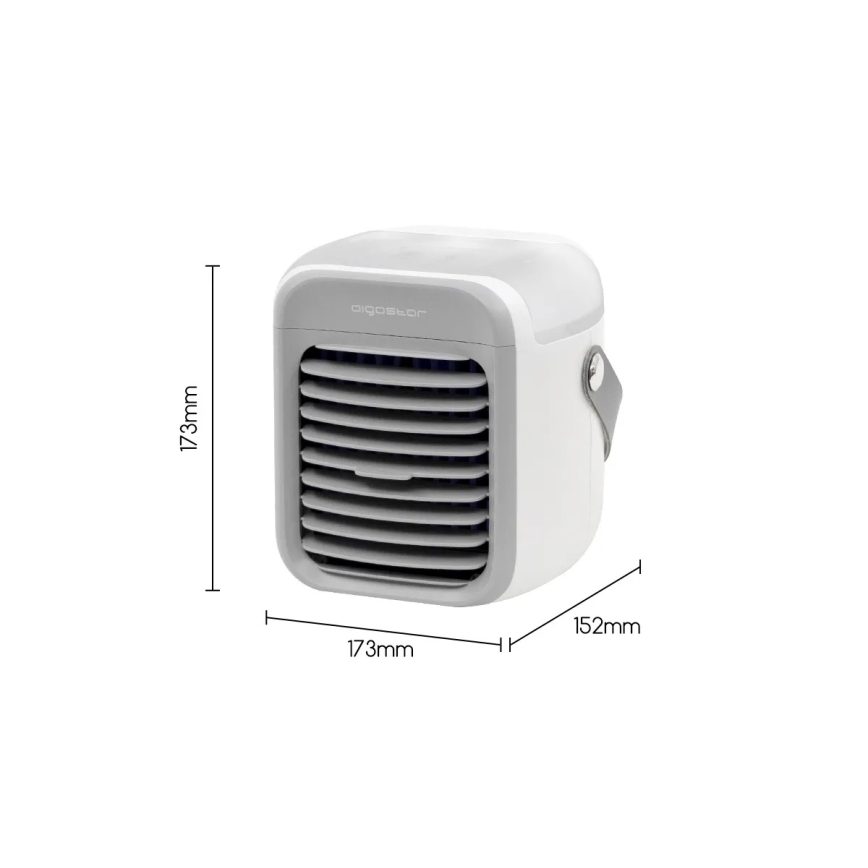 Aigostar - Pārnēsājama air cooler 8W/5V balta