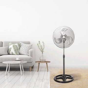 Aigostar - Statīva ventilators 55W/230V hroms/melna