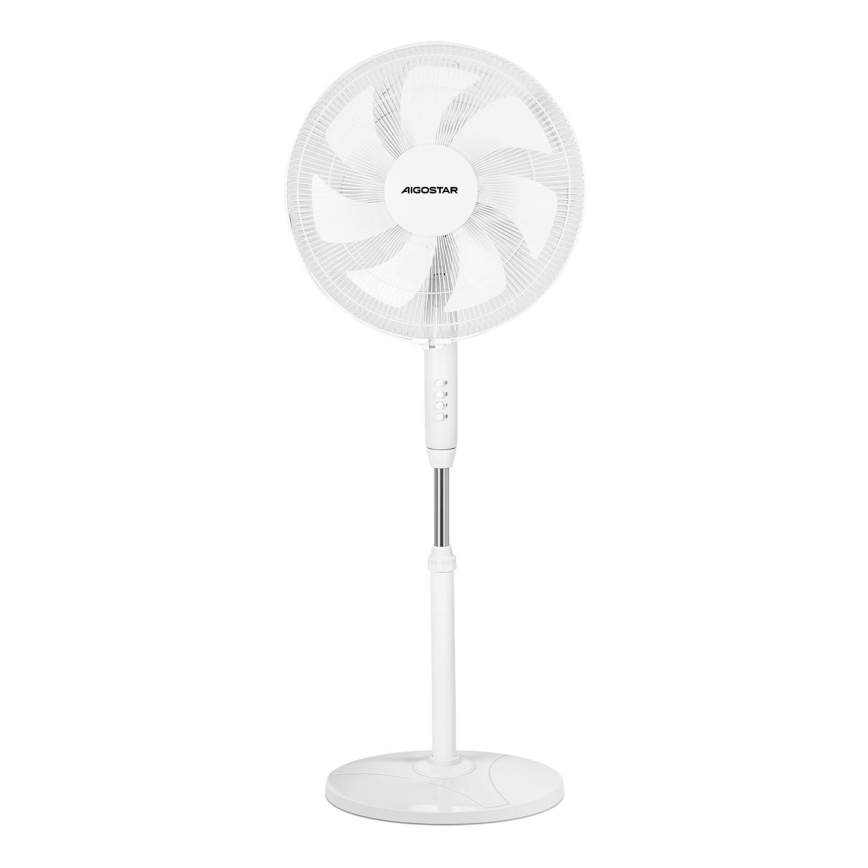 Aigostar - Statīva ventilators 60W/230V balta