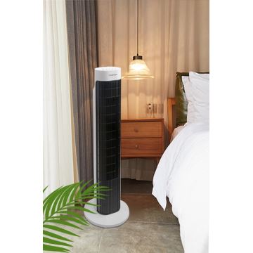 Aigostar - Torņa ventilators 45W/230V melna/balta