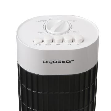 Aigostar - Torņa ventilators 45W/230V melna/balta