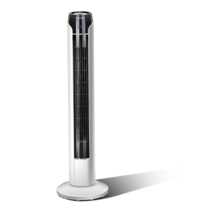 Aigostar - Torņa ventilators 50W/230V melna/balta + tālvadības pults