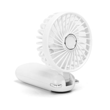 Aigostar - Uzlādējams portatīvais ventilators 4W/5V 1200mAh balta