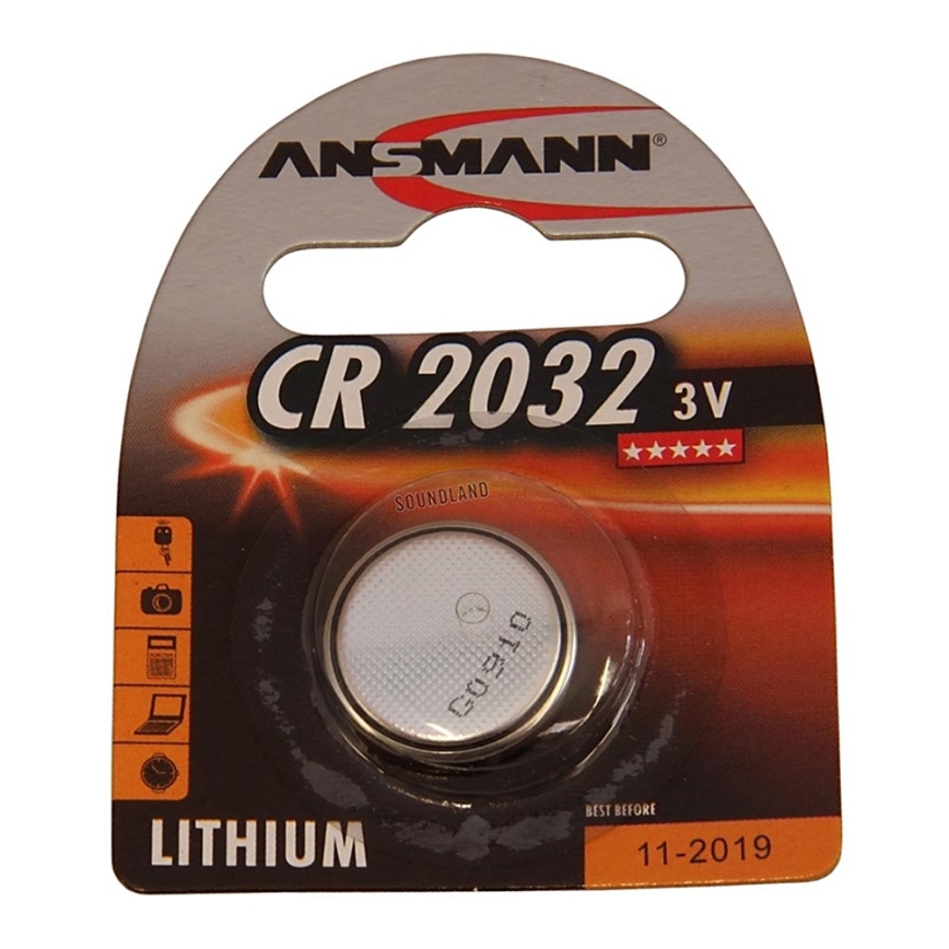 Ansmann 04674 CR 2032 - Pogas tipa litija baterija 3V