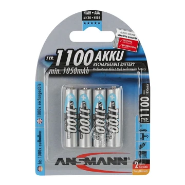 Ansmann 07521 Micro AAA - 4gab uzlādējamas baterijas AAA NiMH1.2V/1050mAh