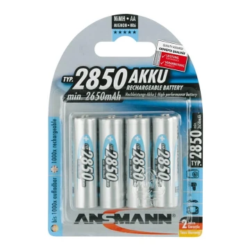 Ansmann 07522 Mignon AA - 4gab uzlādējamas baterijas NiMH/1.2V/2850mAh