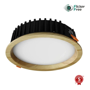 APLED - LED Iegremdējama lampa RONDO WOODLINE LED/12W/230V 4000K d. 20 cm priede masīvkoks