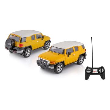 Ar tālvadības pulti vadāma automašīna FJ Cruiser dzeltena