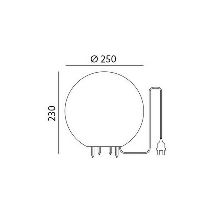 Āra dekoratīvais gaismeklis GARDEN BALL 1xE27/40W/230V IP65 d. 25 cm