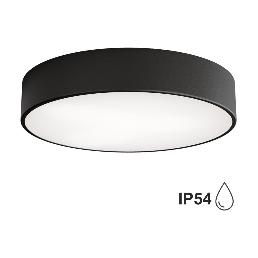 Āra griestu lampa ar sensoru CLEO 3xE27/24W/230V d. 40 cm melna IP54