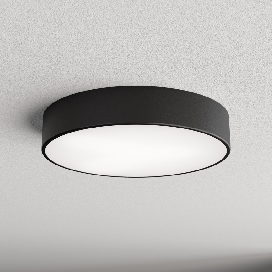 Āra griestu lampa ar sensoru CLEO 3xE27/24W/230V d. 40 cm melna IP54