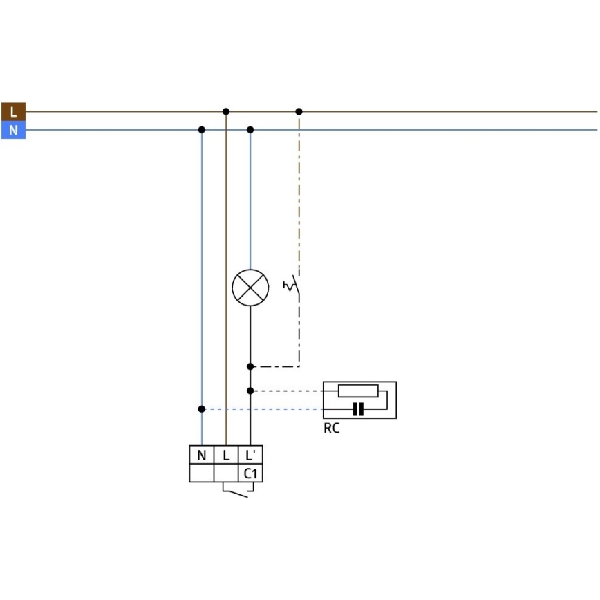 Āra kustību sensors LC-CLICK 140° IP44 melna