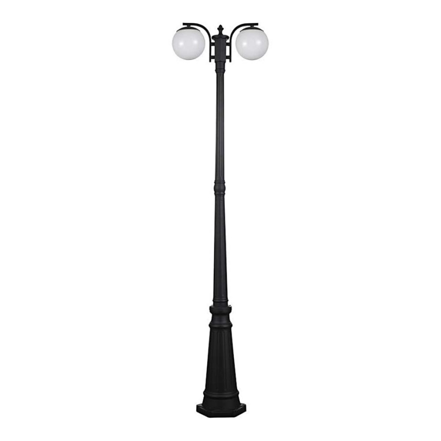 Āra lampa 2xE27/60W/230V IP44 199 cm melna