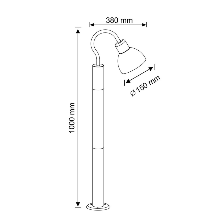 Āra lampa ARNE 1xE27/10W/230V IP44 100 cm