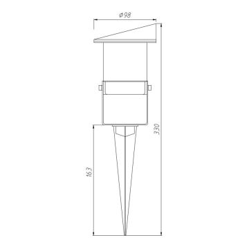 Āra lampa VILO 1xGU10/60W/230V IP65 melns