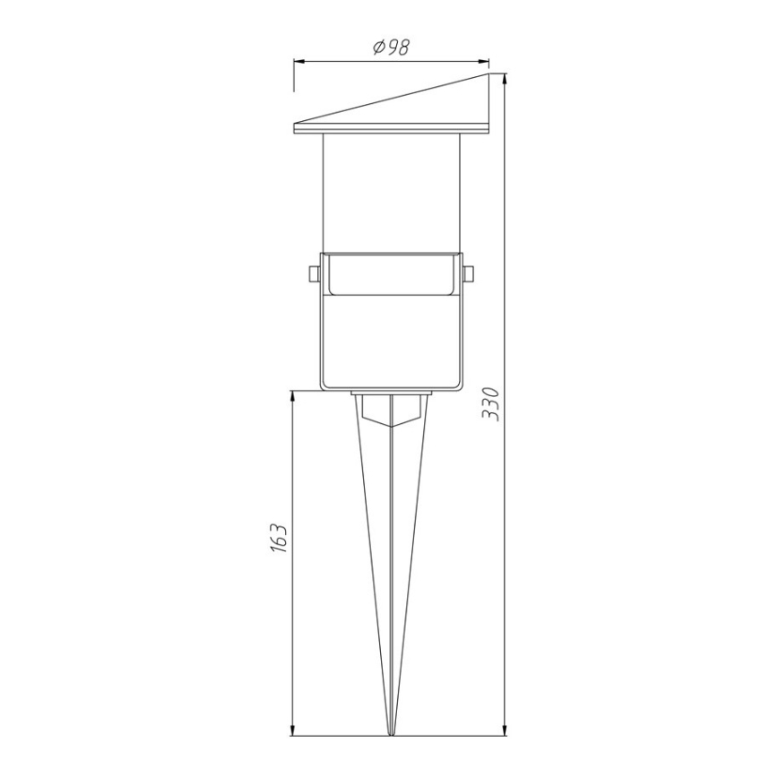 Āra lampa VILO 1xGU10/60W/230V IP65 melns