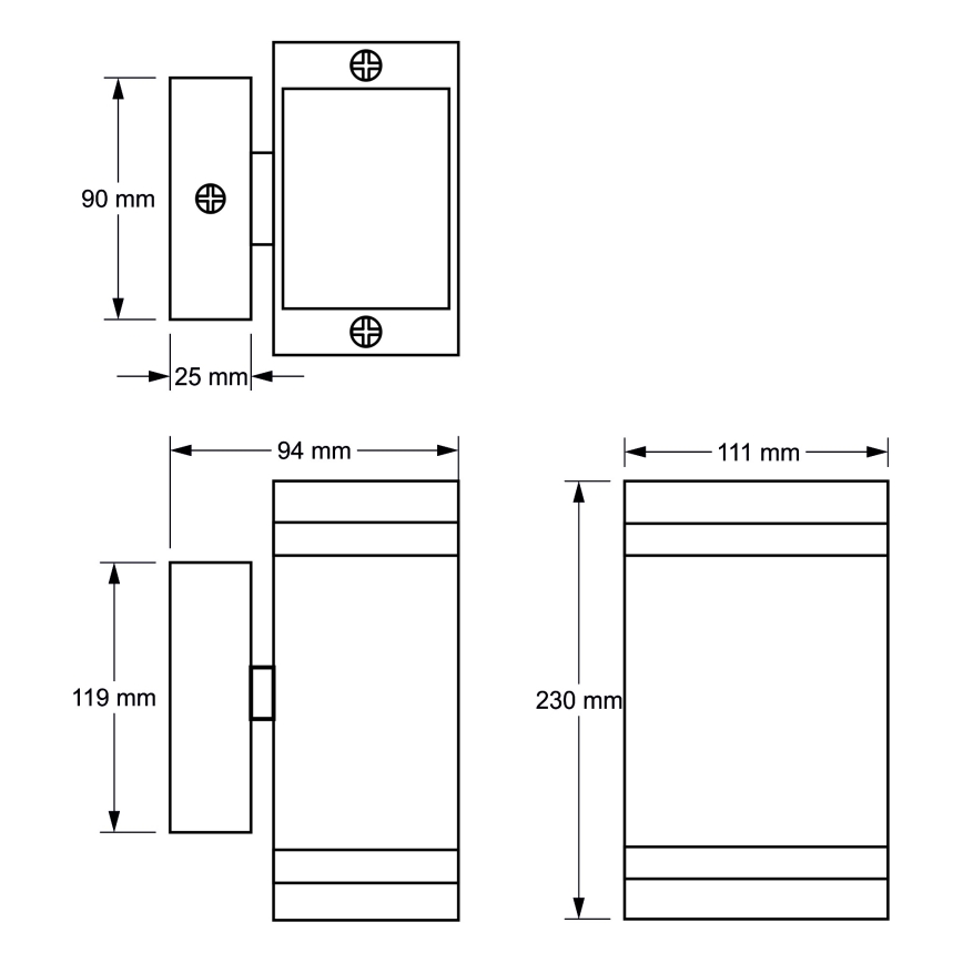 Āra sienas gaismeklis LITEK 2xGU10/30W/230V IP44 pelēka