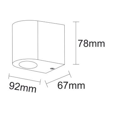 Āra sienas lampa BOSTON 1xGU10/10W/230V IP44 balta