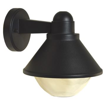 Āra sienas lampa ELGIN 1xE27/60W/230V IP44 melna