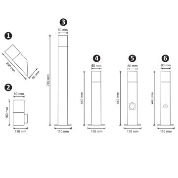 Āra sienas lampa NEW YORK 1xE27/12W/230V IP44 antracīta