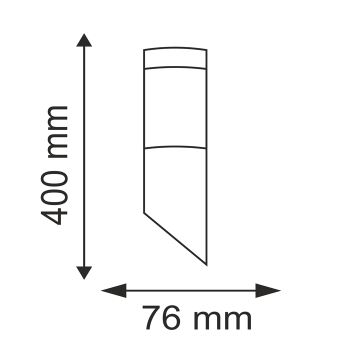 Āra sienas lampa OSLO 1xE27/10W/230V IP44