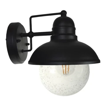 Āra sienas lampa WILDA 1xE27/60W/230V IP44 melna