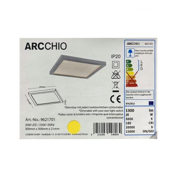 Arcchio - LED Aptumšojama griestu lampa SOLVIE LED/20W/230V