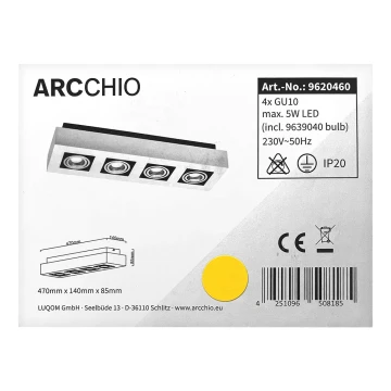 Arcchio - LED Starmetis VINCE 4xGU10/10W/230V