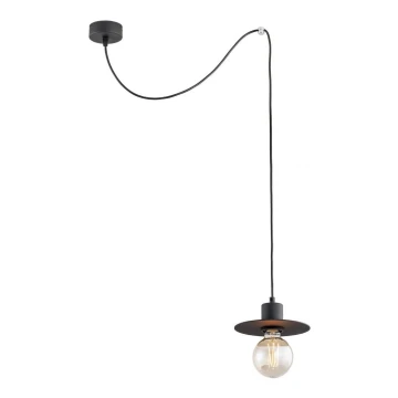 Argon 3835 - Lustra ar auklu CORSO 1xE27/15W/230V melna