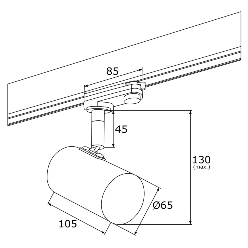 Argon 4323 - LED Starmetis sliežu sistēmai HAGA LED/9W/230V zeltains