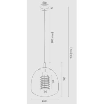 Argon 4677 - Lustra ar auklu GLEN 1xE27/15W/230V