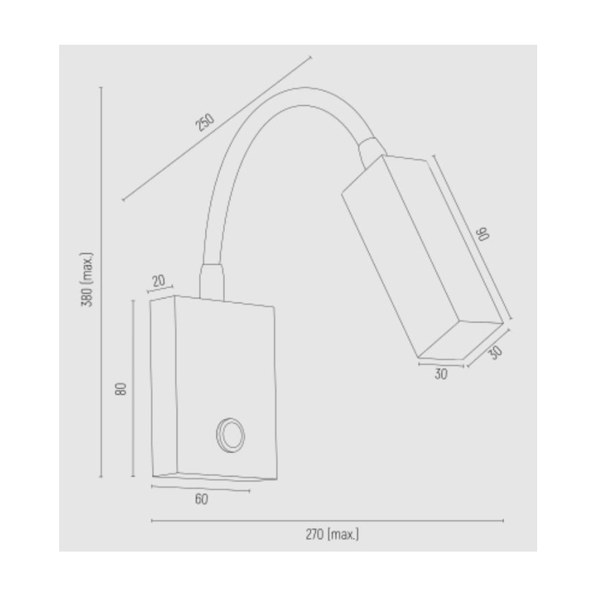 Argon 4743 - Elastīga lampiņa ROCKSTAR 1xG9/6W/230V zelta