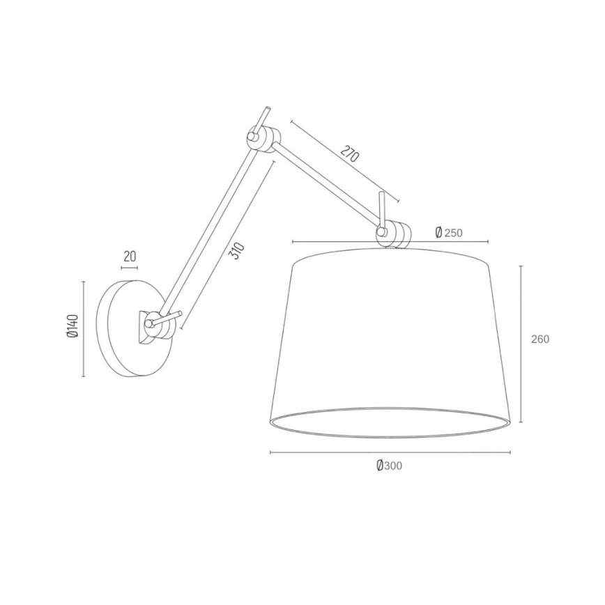 Argon 4898 - Sienas lampa ZAKYNTOS PLUS 1xE27/15W/230V melna/zeltaina