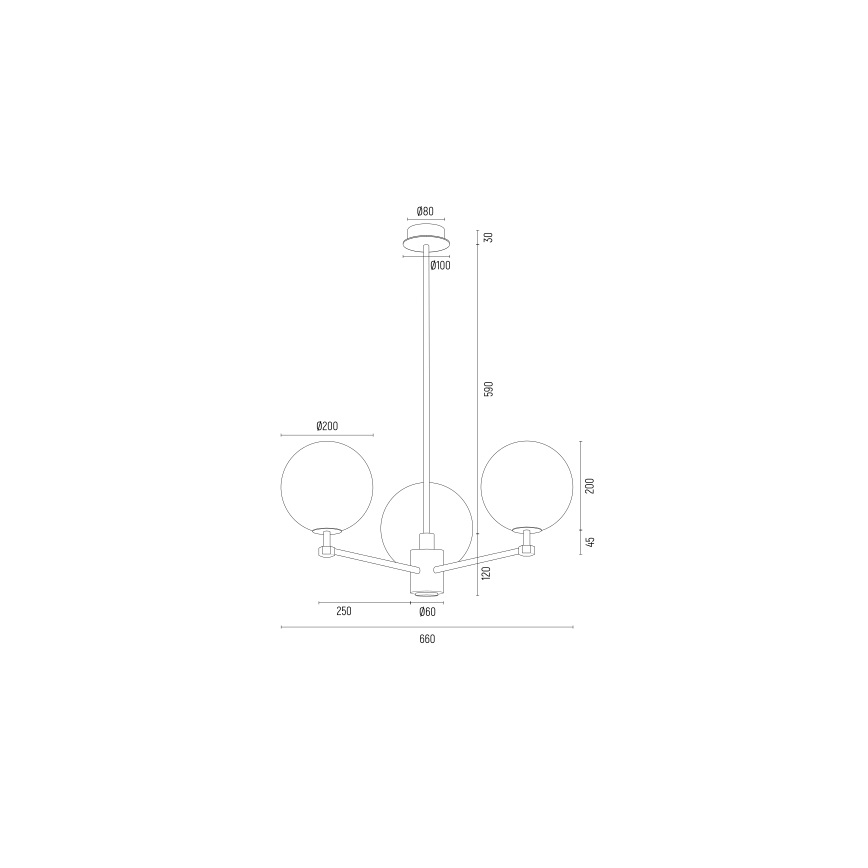 Argon 6307 - Lustra ar stieni PALOMA 3xE14/7W/230V zelta/balta