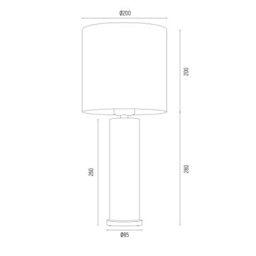 Argon 8315 - Galda lampa RIVA 1xE27/15W/230V 48 cm zelta